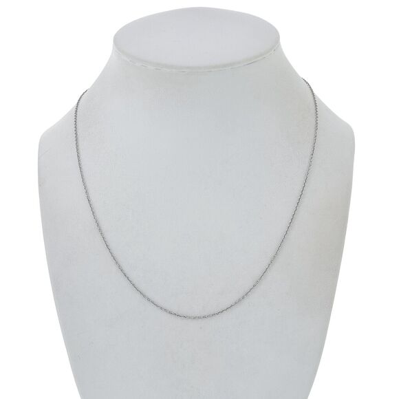 Vintage Quin Sterling Silver 925 1.2mm Cable Chain Necklace 18" - Picture 1 of 3
